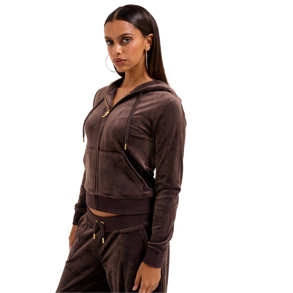 JUICY COUTURE GOLD CLASSIC VELOUR ROBERTSON HOODIE