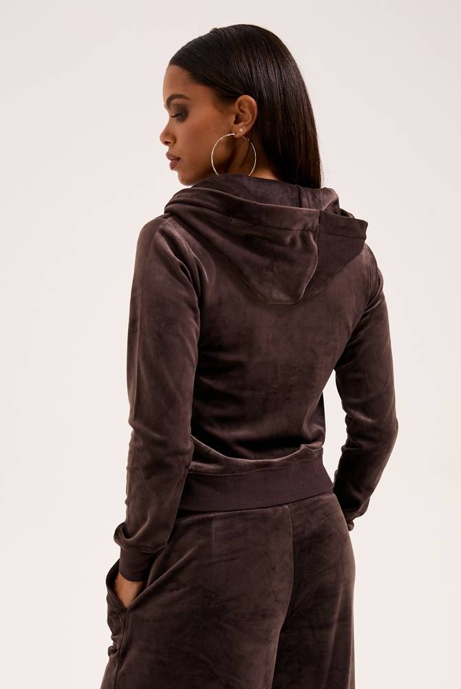 JUICY COUTURE GOLD CLASSIC VELOUR ROBERTSON HOODIE