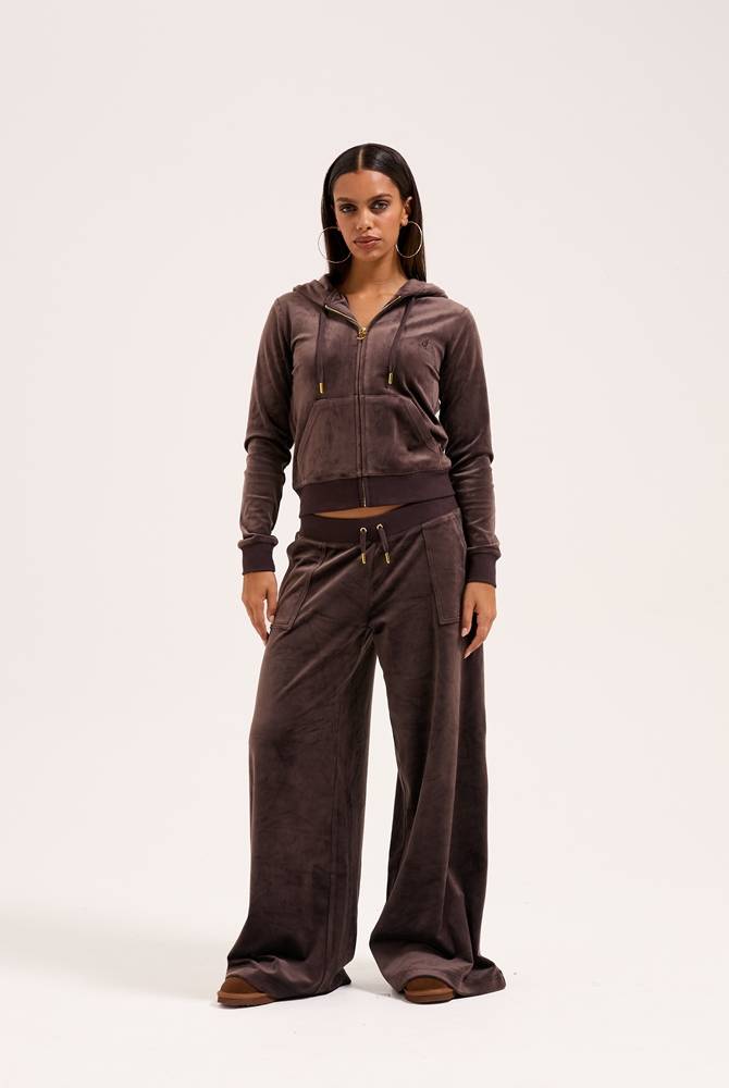 JUICY COUTURE GOLD CLASSIC VELOUR ROBERTSON HOODIE