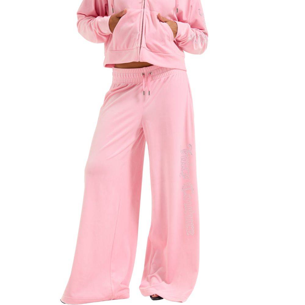 JUICY COUTURE ICCLE DIAMANTE OVERSIZED CROPPED ZIP HOODIE