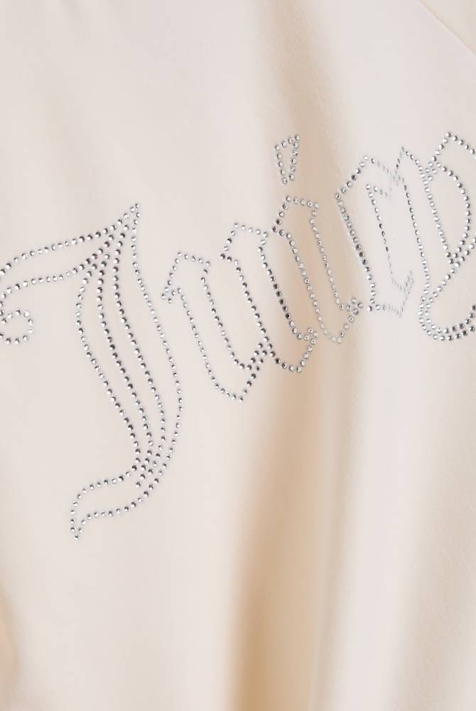 JUICY COUTURE MADISON CLASSIC VELOUR OUTLINE DIAMANTE ZIP HOODIE