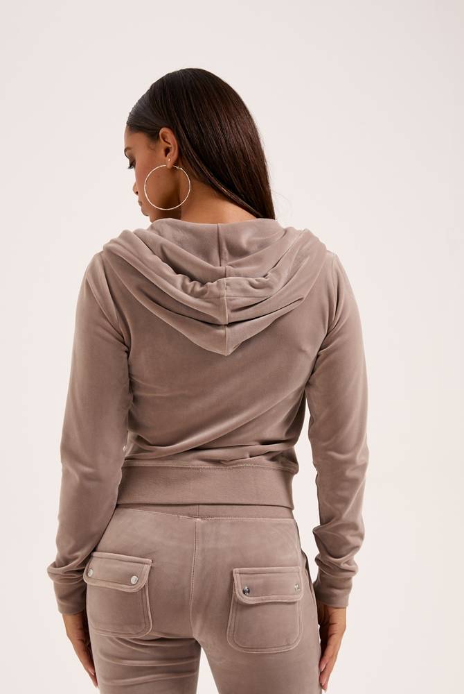 JUICY COUTURE ROBERTSON CLASSIC VELOUR ZIP HOODIE