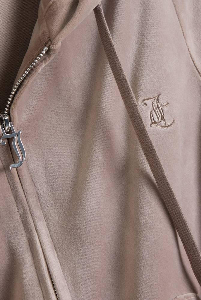JUICY COUTURE ROBERTSON CLASSIC VELOUR ZIP HOODIE