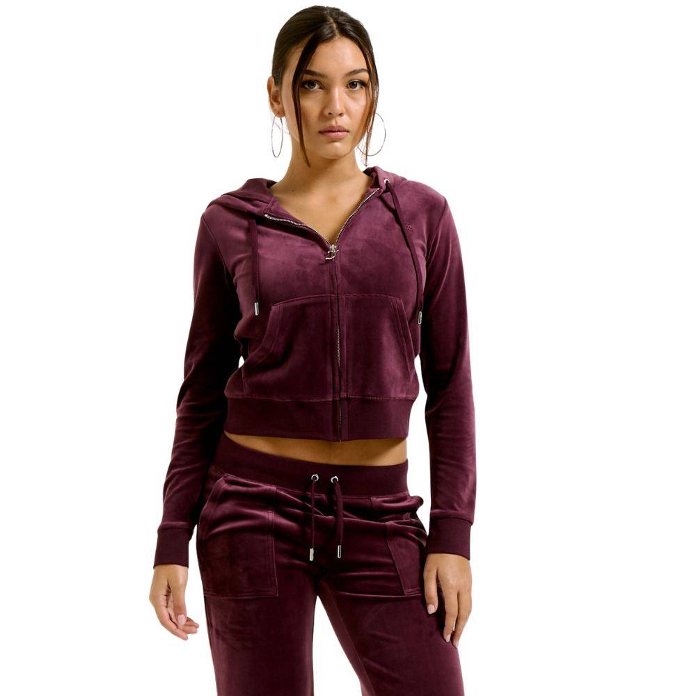 JUICY COUTURE ROBERTSON CLASSIC VELOUR ZIP HOODIE