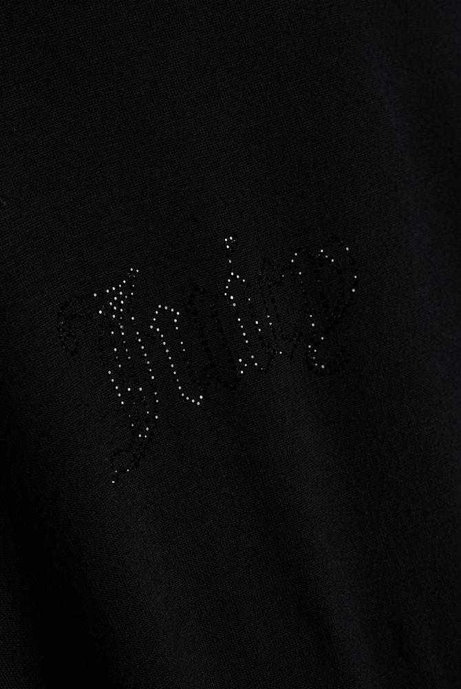 JUICY COUTURE SHEER JERSEY LONG SLEEVE RINGER T-SHIRT