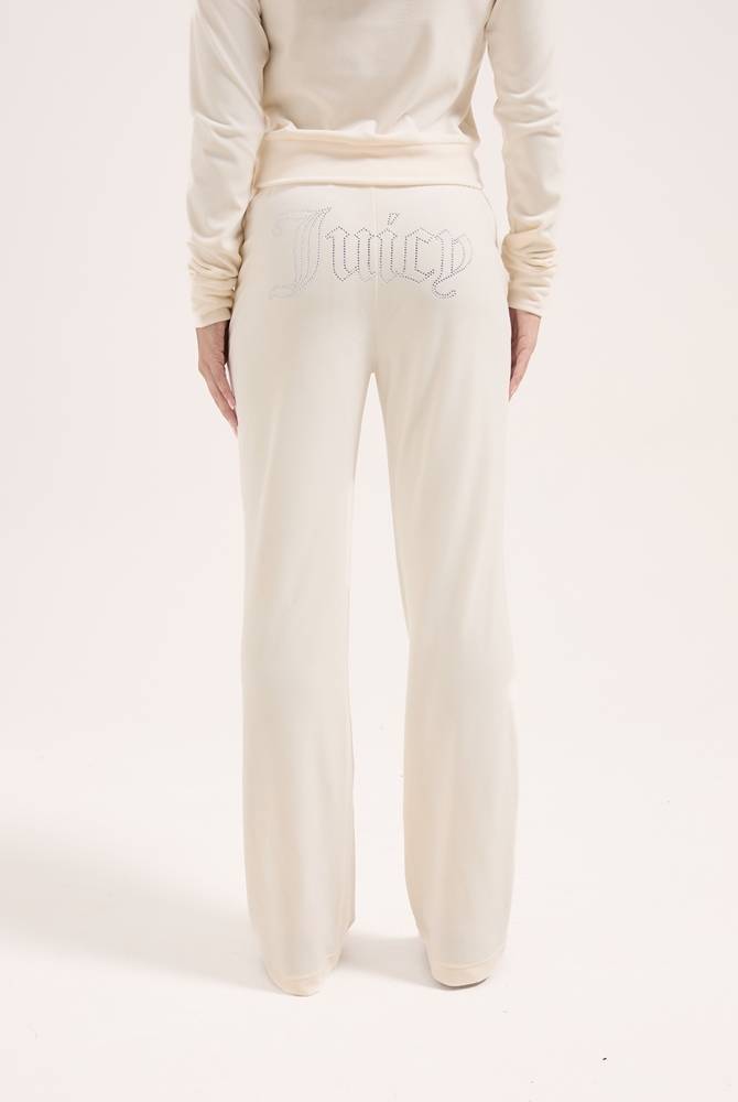 JUICY COUTURE TINA CLASSIC VELOUR OUTLINE DIAMANTE TRACKPANT