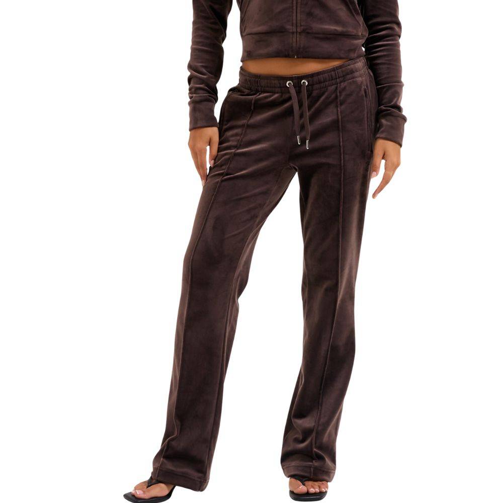 JUICY COUTURE TINA CLASSIC VELOUR OUTLINE DIAMANTE TRACKPANT