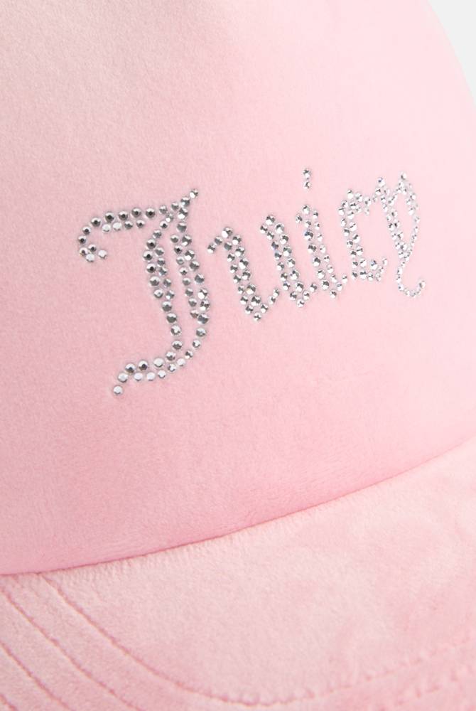 JUICY COUTURE VERONICA VELOUR & DIAMANTE BASEBALL CAP