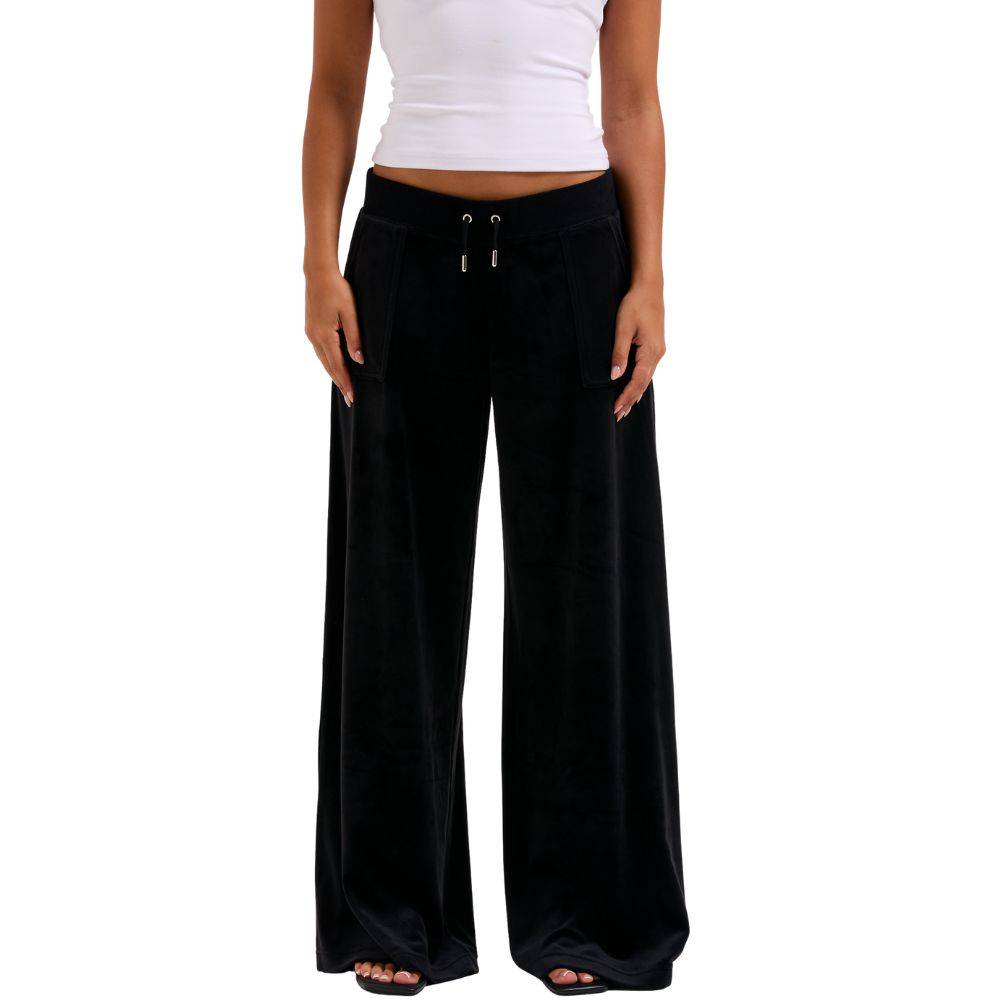 JUICY COUTURE YUKA CLASSIC VELOUR WIDE LEG TRACKPANT