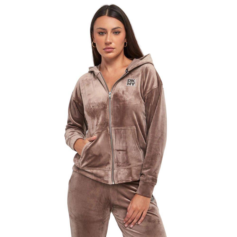 DKNY LOGO ZIP HOODIE