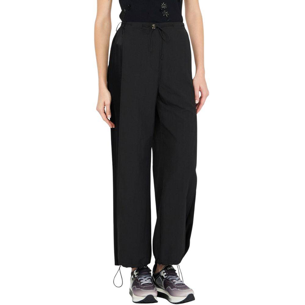 LIU JO JOGGING TROUSERS IN NYLON AND SATIN