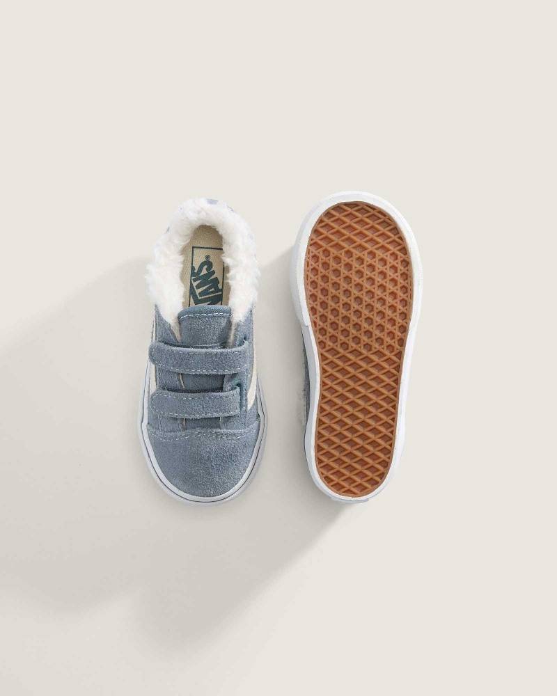 VANS TODDLER OLD SKOOL VELCRO SHOES (1-4 YEARS)