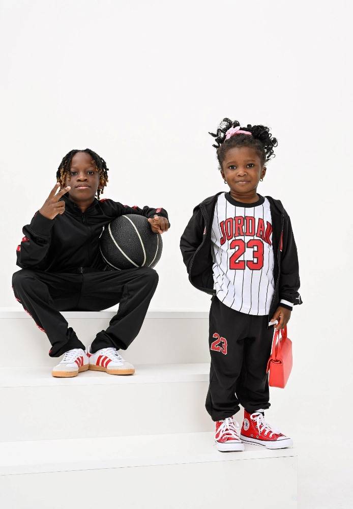 NIKE JORDAN LITTLE KIDS MJ JERSEY FZ FT SET