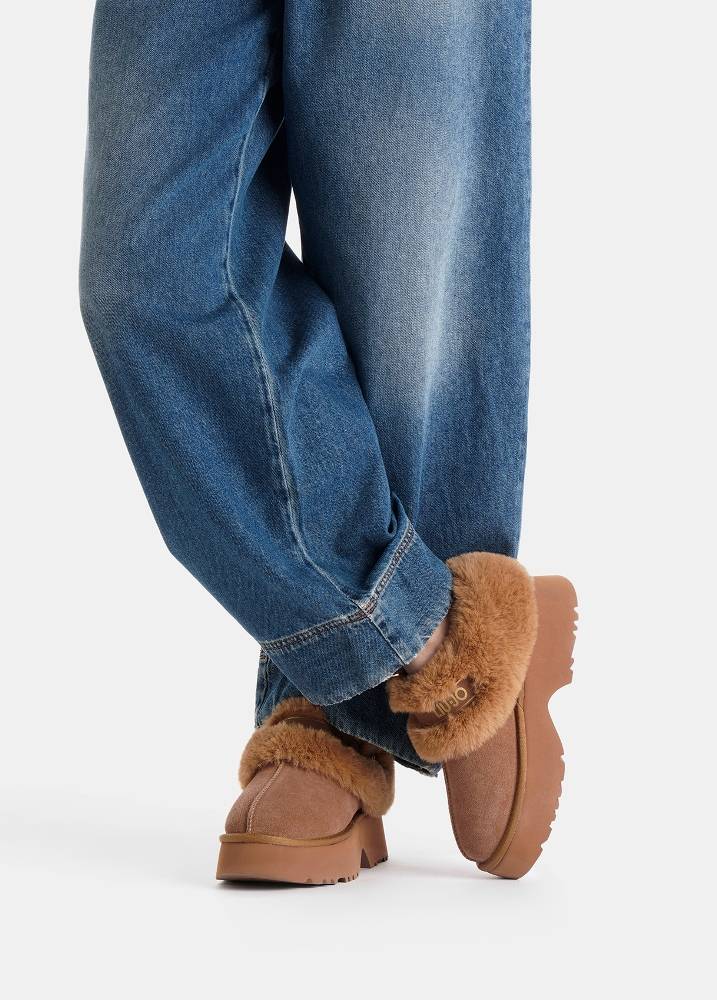 LIU JO JUNY - SUEDE WARM MULES