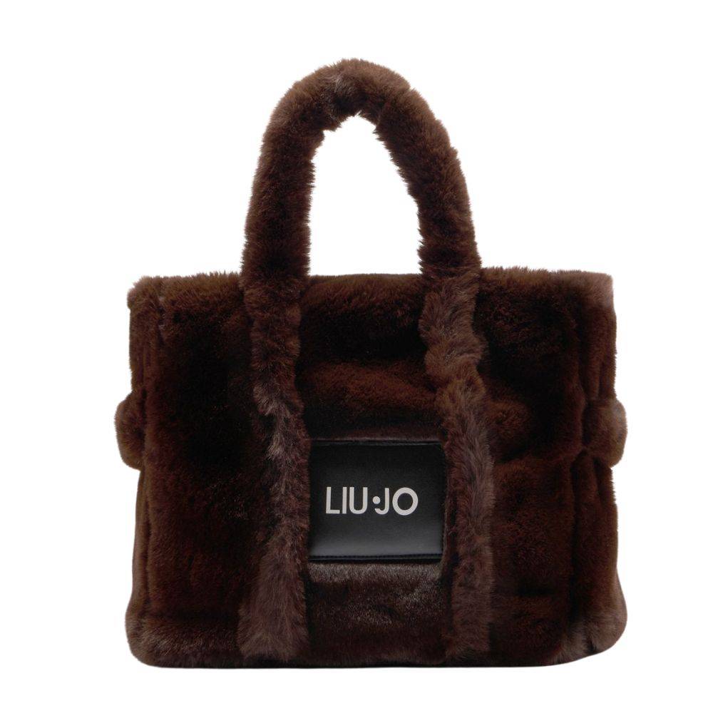 LIU JO FAUX FUR MEDIUM TOTE BAG