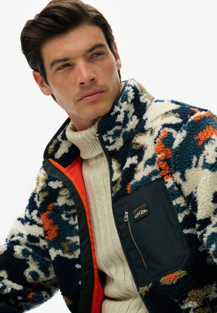 SUPERDRY PRINTED FLEECE ZIP THRU
