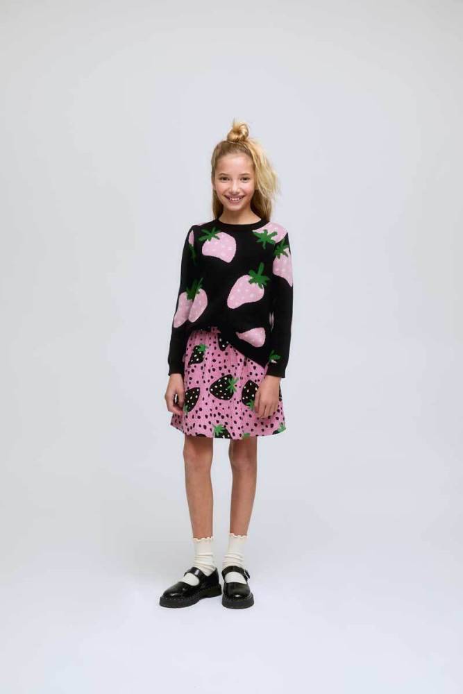 COMPANIA FANTASTICA SRAWBERRY KNITTED JUMPER