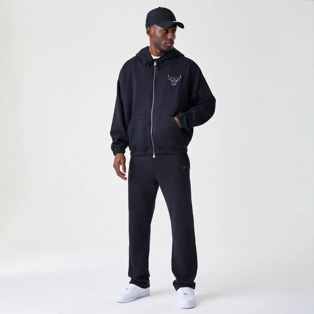 NEW ERA NBA LINEAR OS ZT HOODIE CHICAGO BULLS