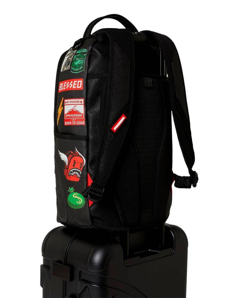 SPRAYGROUND CARGO PATCHES CARRY-ON HARD LUGGAGE