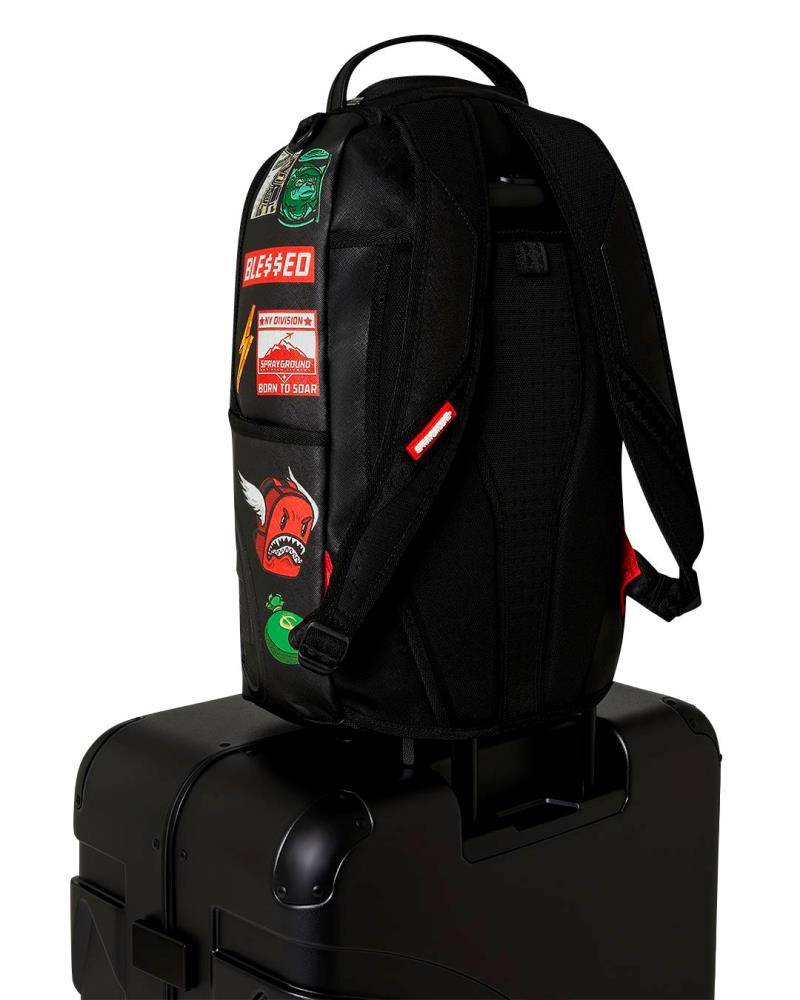 SPRAYGROUND CARGO PATCHES FULL-SIZE LUGGAGE