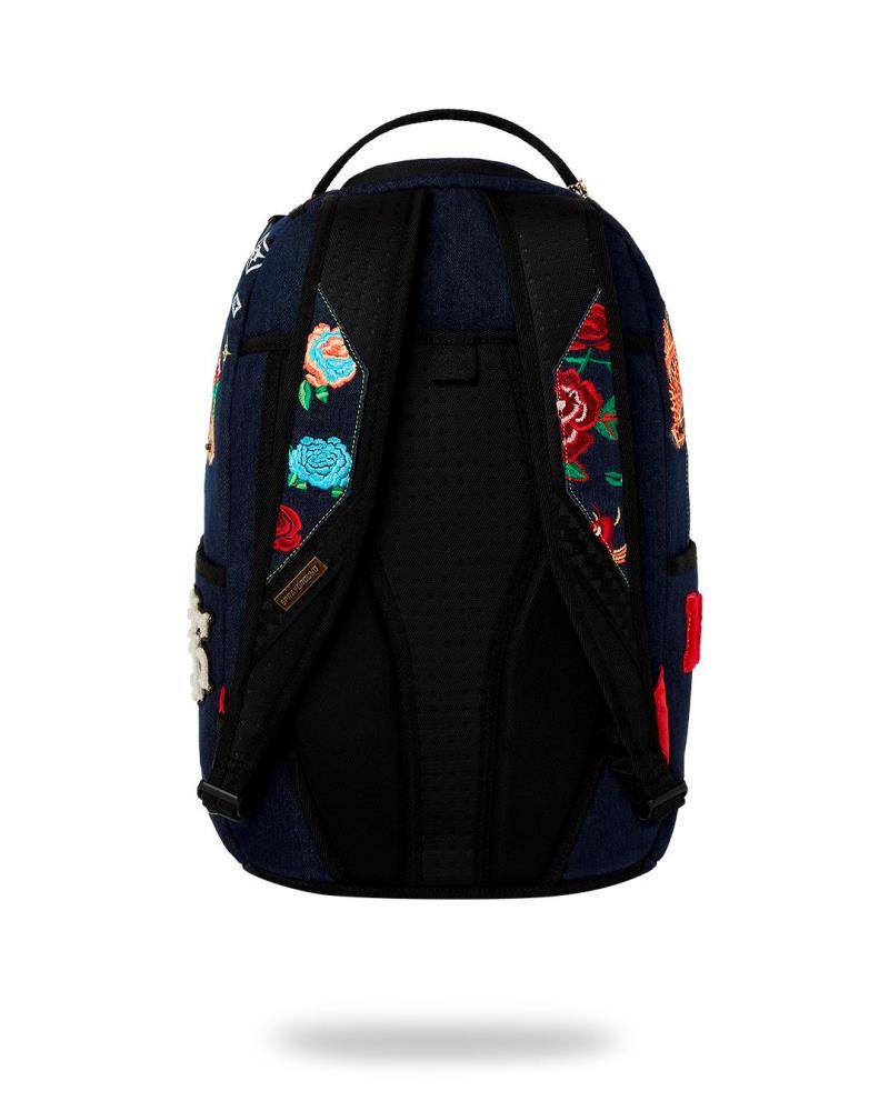 SPRAYGROUND EVISU STYLE DLX-DENIM BACKPACK