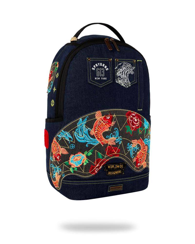 SPRAYGROUND EVISU STYLE DLX-DENIM BACKPACK