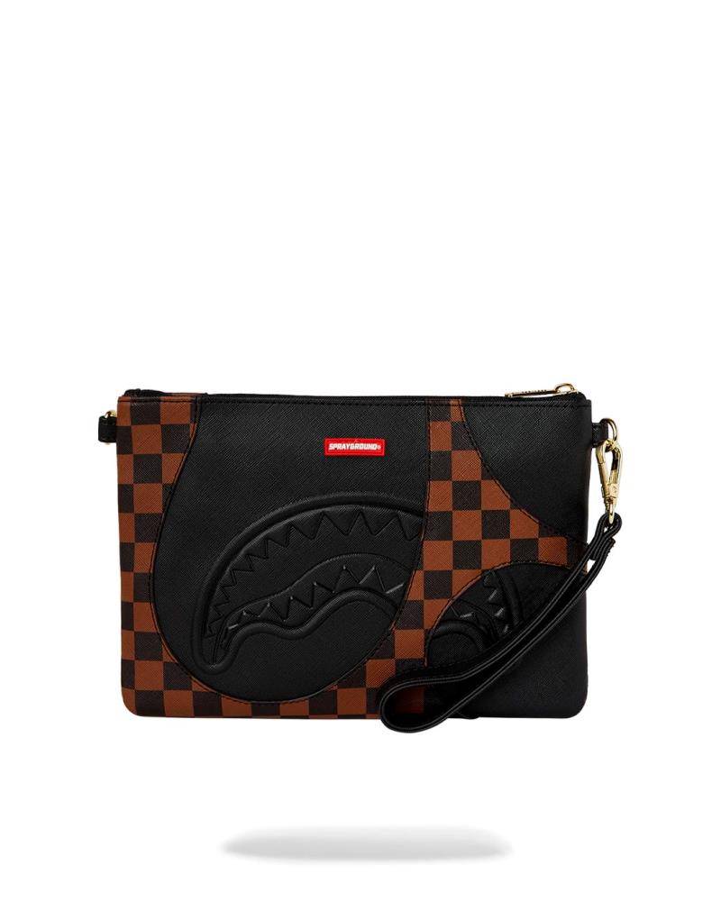 SPRAYGROUND JETSTREAM BROWN CROSSOVER CLUTCH