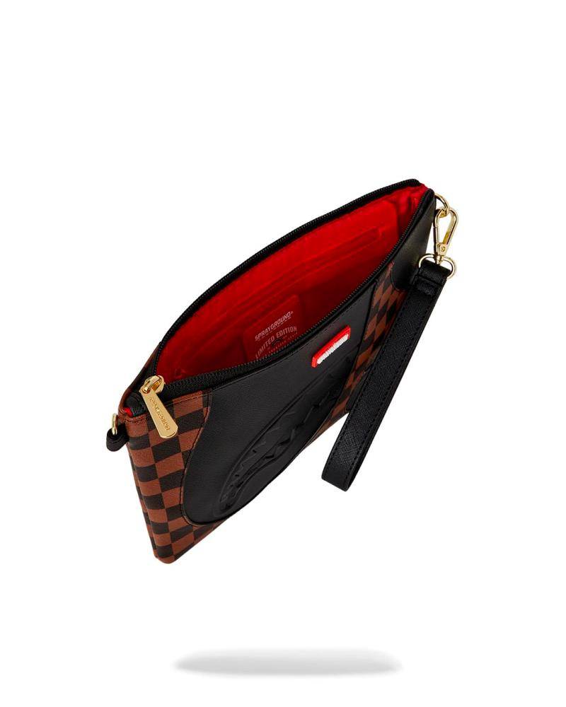 SPRAYGROUND JETSTREAM BROWN CROSSOVER CLUTCH