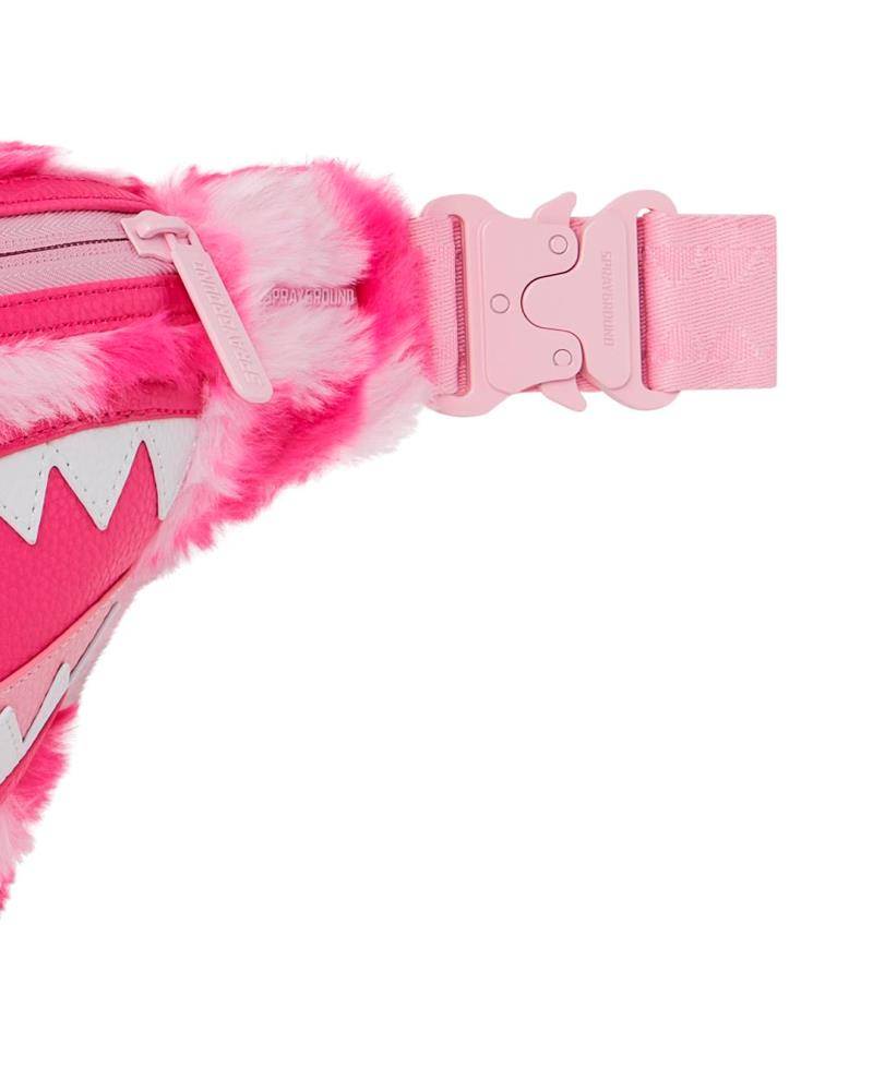 SPRAYGROUND PINK FUR CHECK SAVVY CROSSBODY