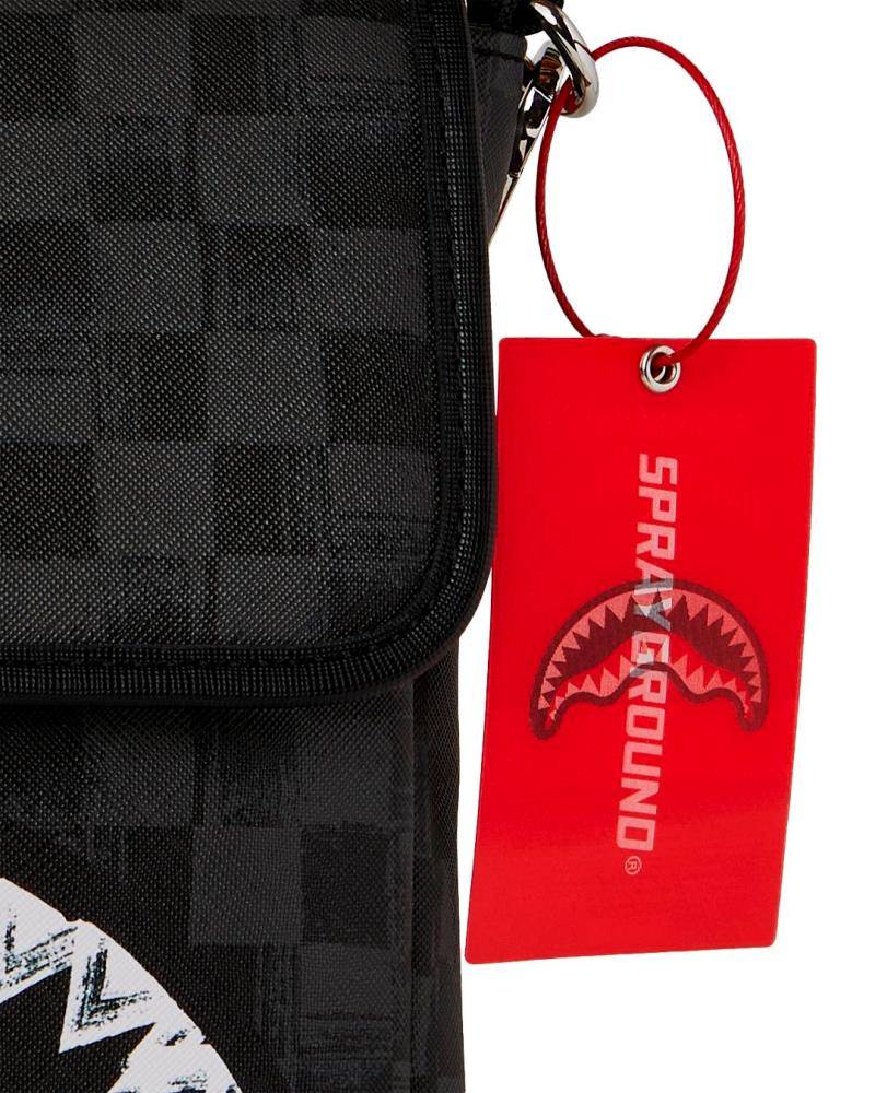 SPRAYGROUND SCRIBBLE SHARK MESSENGER BAG