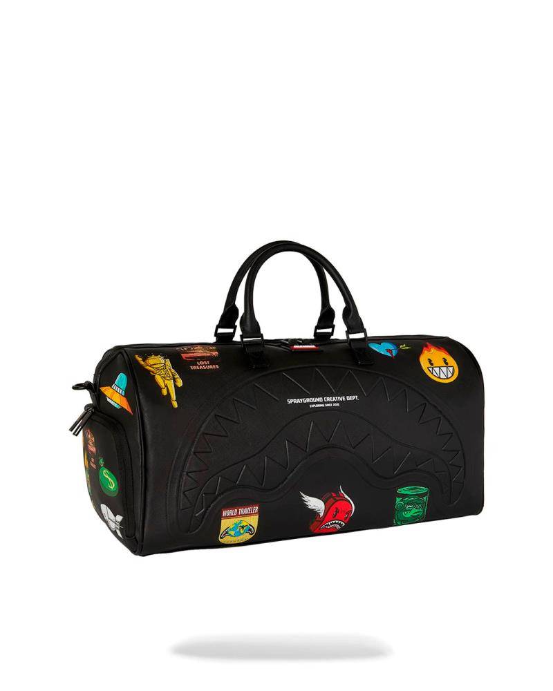 SPRAYGROUND SHARKMOUTH EMBOSSED PATCHES LARGE DUFFLE
