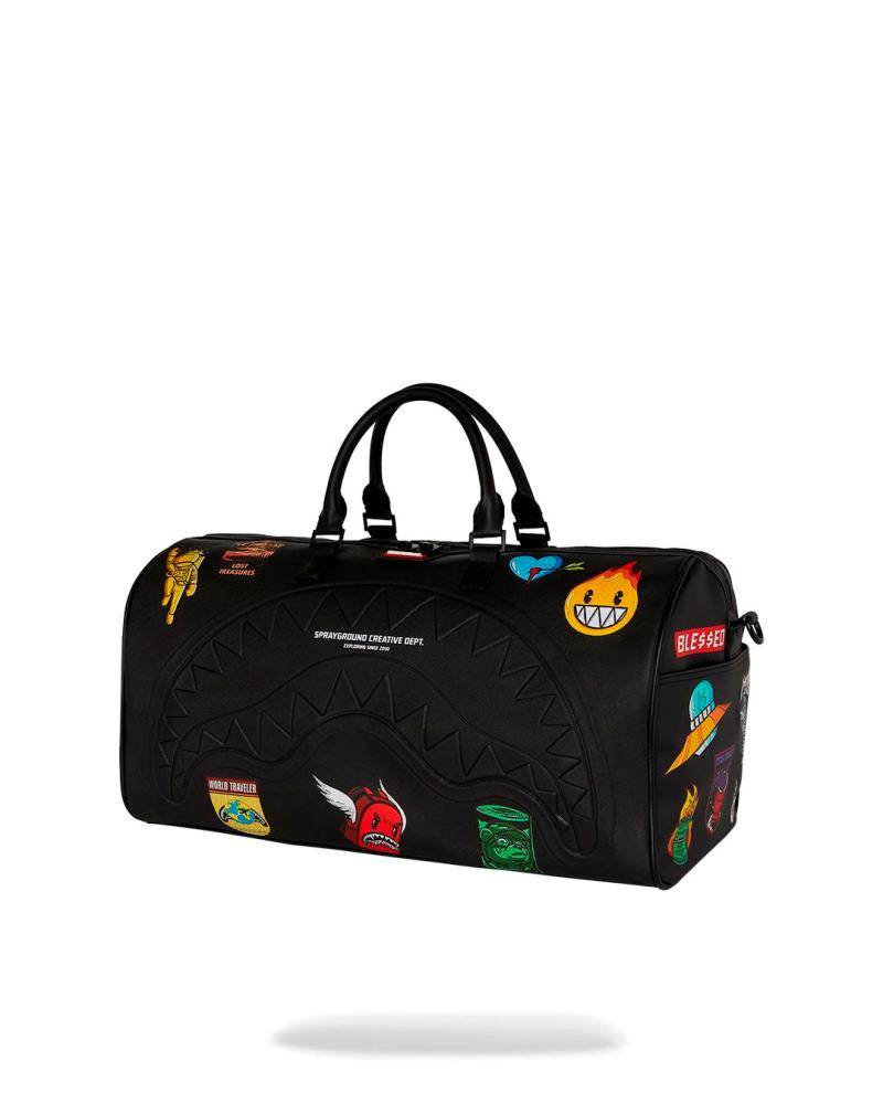 SPRAYGROUND SHARKMOUTH EMBOSSED PATCHES LARGE DUFFLE
