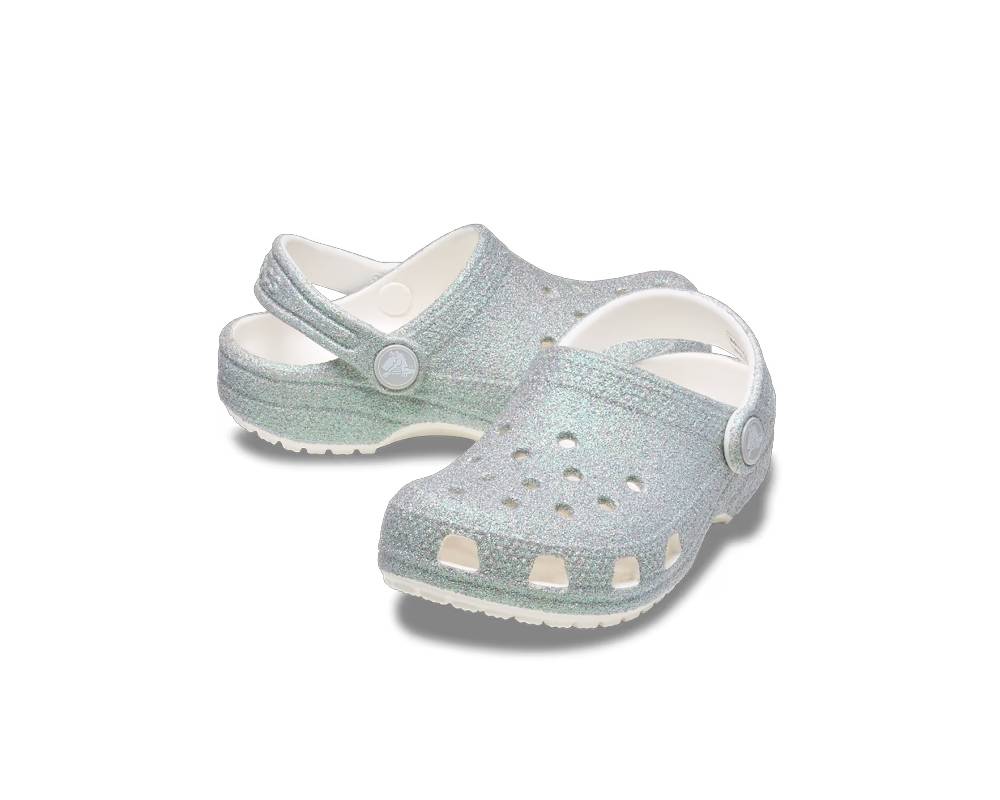 CROCS CLASSIC IRIDESCENT GLITTER TODDLER CLOG