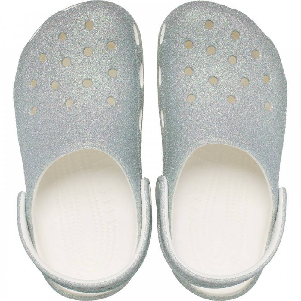 CROCS CLASSIC IRIDESCENT GLITTER KIDS CLOG
