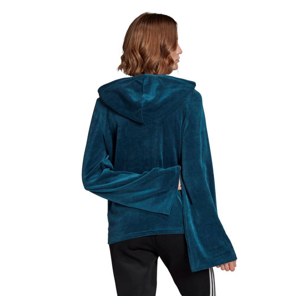 ADIDAS VELOUR FLARED SLEEVE HOODIE WOMENS