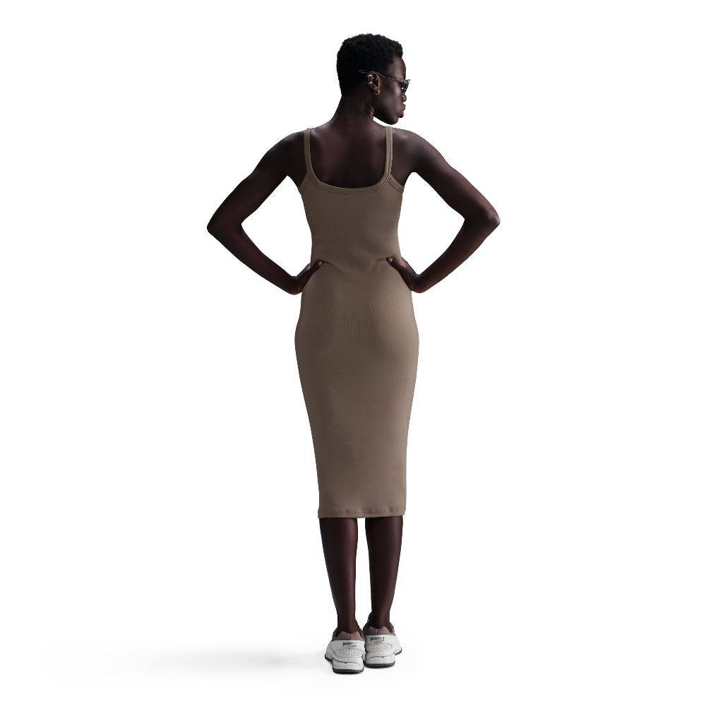 NIKE WOMENS CHILL KNIT MINI-RIB DRESS