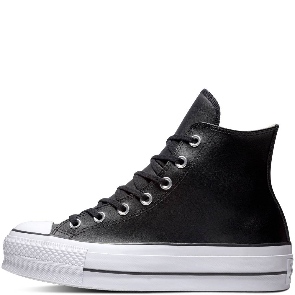 CONVERSE ALL STAR PLATFORM LEATHER HIGH-TOP