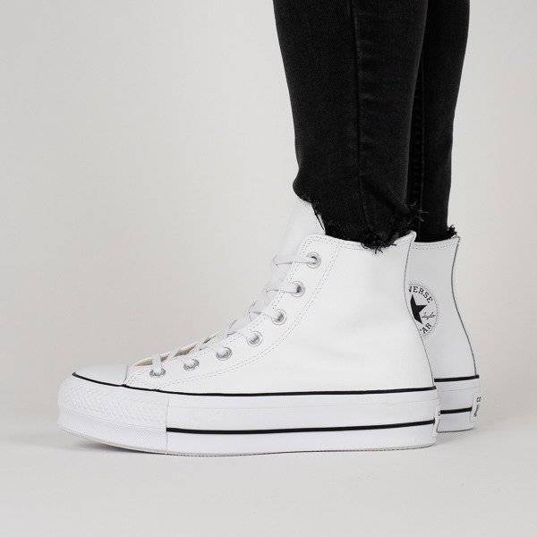 CONVERSE ALL STAR PLATFORM LEATHER HIGH-TOP