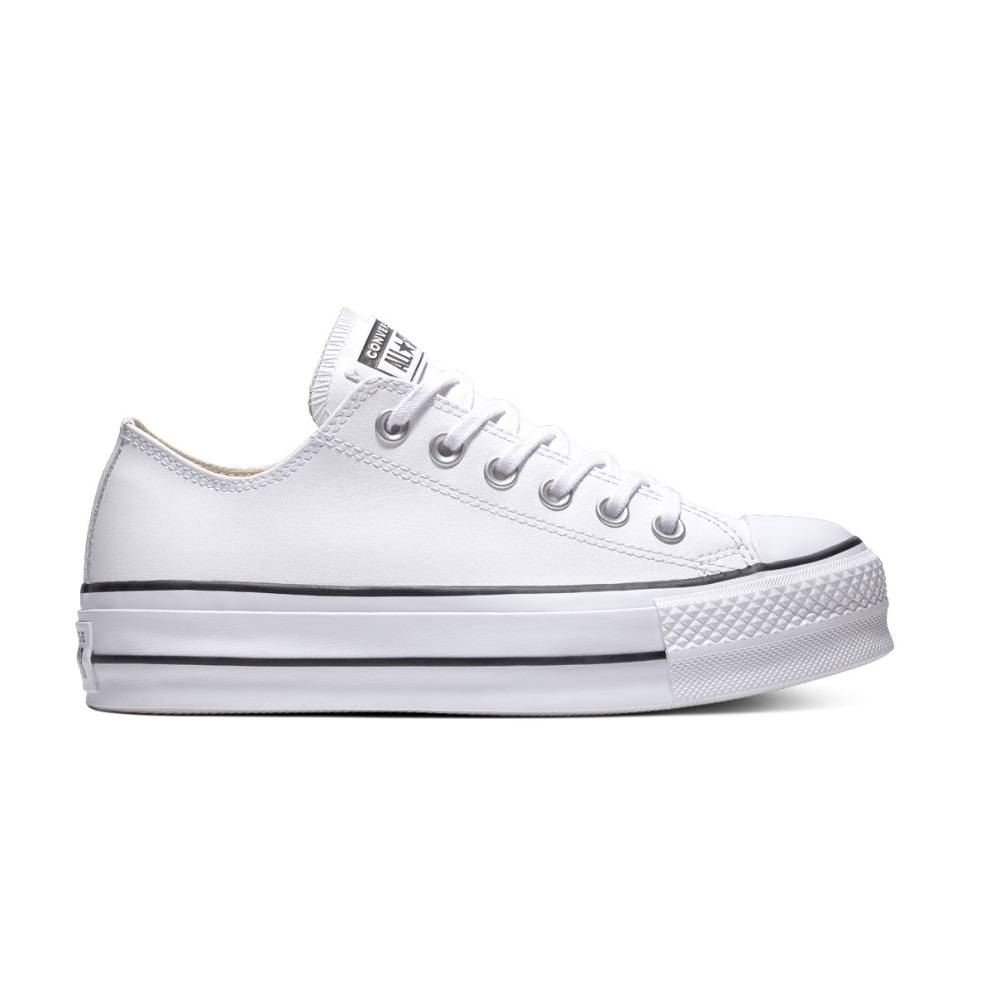 CONVERSE ALL STAR PLATFORM LEATHER LOW-TOP