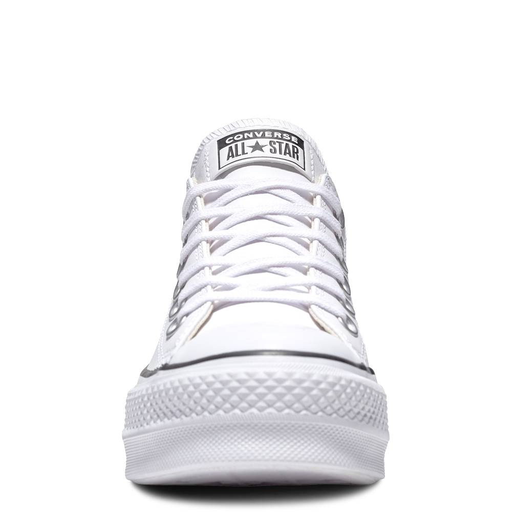 CONVERSE ALL STAR PLATFORM LEATHER LOW-TOP