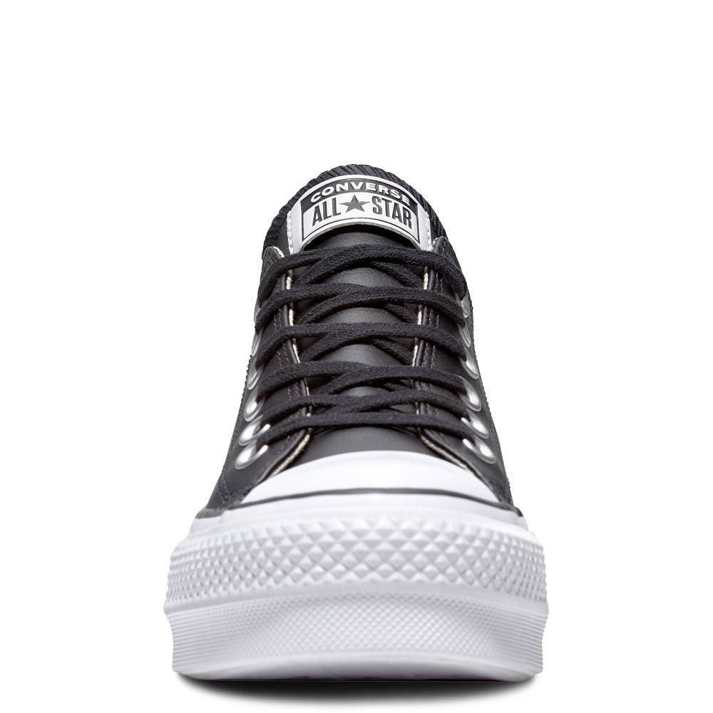 CONVERSE ALL STAR PLATFORM LEATHER LOW-TOP