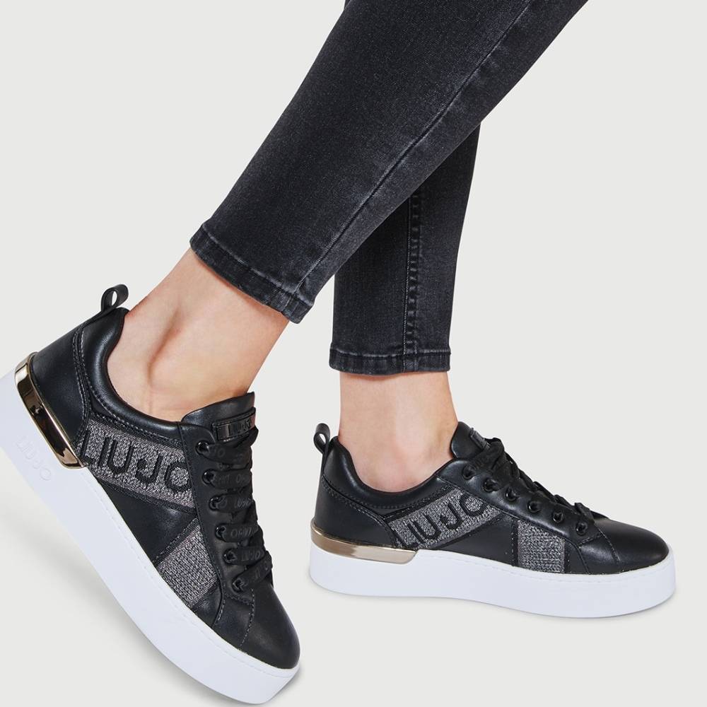 LIU JO SILVIA 38 - SNEAKERS WITH JACQUARD DETAIL