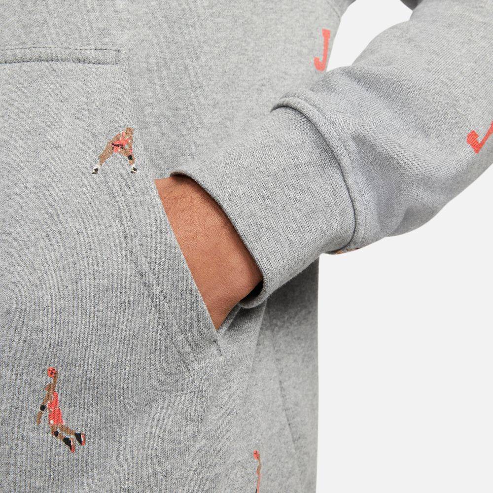NIKE JORDAN ESSENTIALS STATEMENT PRINTED FLEECE HOODIE