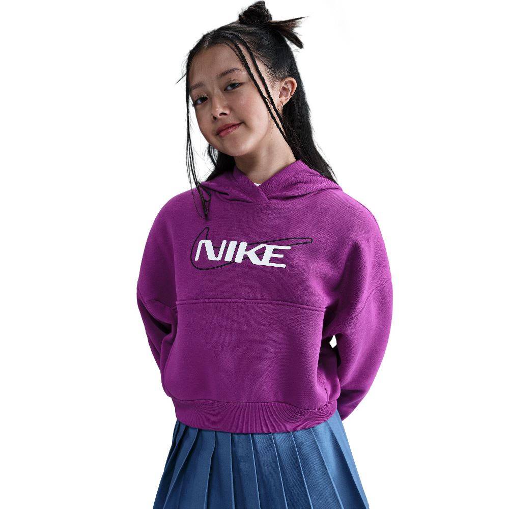 NIKE NSW GIRLS CLUB FEECECE STAR BOXY HOODIE