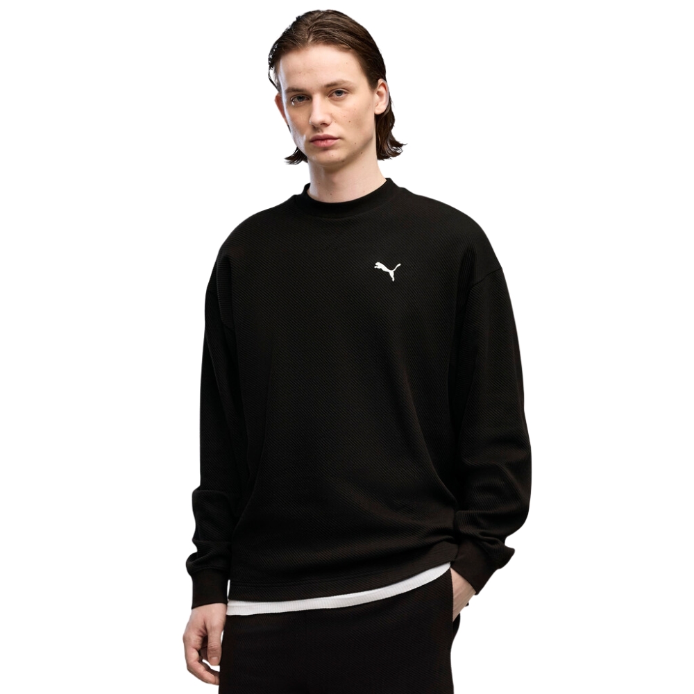 PUMA ESS ELEVATED RELAXED MATERIAL CREW
