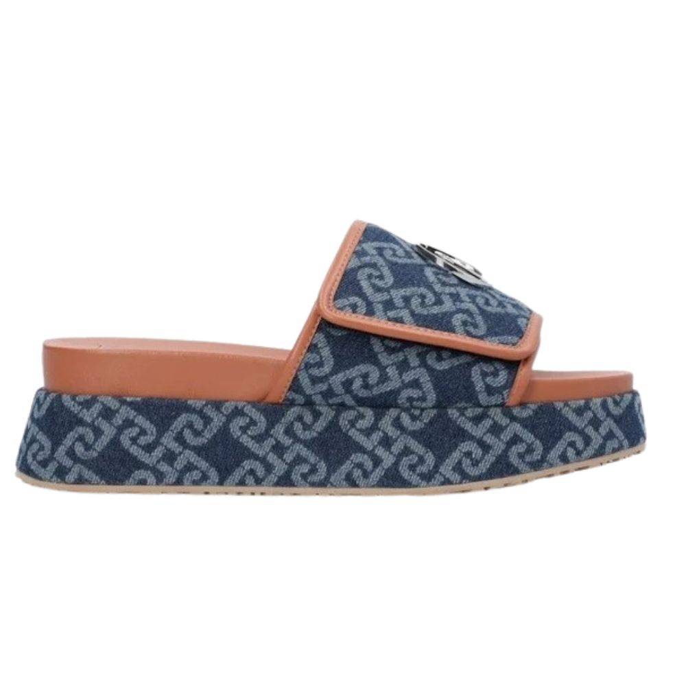 LIU JO FRIDA 26 - MONOGRAM FLATFORM SANDALS