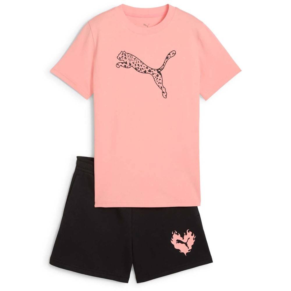 PUMA FLAMING LOVE TEE AND SHORTS SET G