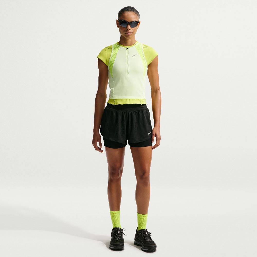 NIKE WOMENS MESH 2-IN-1 TRAINING SHORT