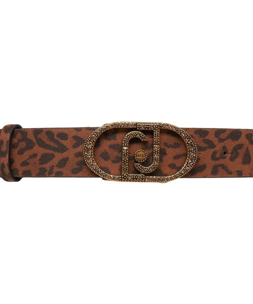 LIU JO ANIMAL PRINT LEATHER BELT