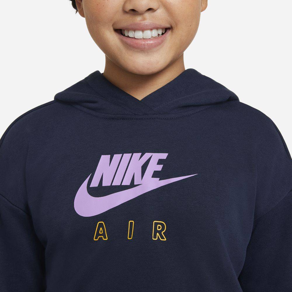 NIKE GIRLS AIR CROPPED FT HOODIE